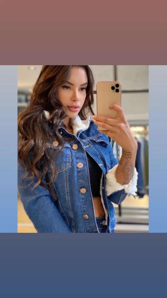 Jaqueta Jeans com Forro Acolchoado - Tamanho G