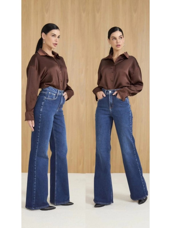Calça Jeans Flare Feminina - Tamanho 46