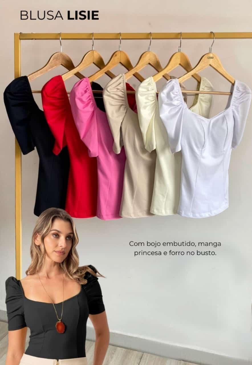 Blusa Lisie com Manga Princesa  - G