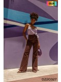Calça Pantalona Marrom Casual - Tamanho 36